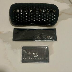 PHILLIP PLEIN Sunglasses Eyeglasses Black Hard Case New Authentic